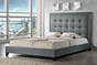 Baxton Studio Hirst  Gray Platform Bed- King Size