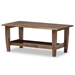 Baxton Studio Pierce Mid-Century Modern Walnut Finished Brown Wood Coffee Table - BSOSW3656-Walnut-M17-CT
