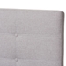 Baxton Studio Valencia Mid-Century Modern Greyish Beige Fabric Queen Size Platform Bed - BSOBBT6662-Greyish Beige-Queen