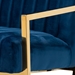 Baxton Studio Janelle Luxe and Glam Royal Blue Velvet Fabric Upholstered and Gold Finished Living Room Accent Chair - BSOTSF-7754D-Royal Blue/Gold-CC