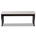 Baxton Studio Cornelie Modern and Contemporary Transitional Grey Fabric Upholstered and Dark Brown Finished Wood Dining Bench - BSORH036-Grey/Dark Brown-Dining Bench