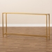 Baxton Studio Alessa Modern and Contemporary Glam Gold Finished Metal and Mirrored Glass Console Table - BSOJY20A254-Gold-Console