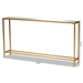 Baxton Studio Alessa Modern and Contemporary Glam Gold Finished Metal and Mirrored Glass Console Table - BSOJY20A254-Gold-Console
