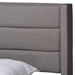 Baxton Studio Braylon Mid-Century Modern Transitional Light Grey Fabric and Dark Brown Finished Wood Full Size 3-Drawer Storage Platform Bed - BSOCF 9270-A-Coronado-A-Grey-Full