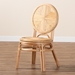 Baxton Studio Carita Modern Bohemian Natural Brown Rattan Dining Chair - BSOCarita-Rattan-DC