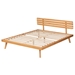 Baxton Studio Joaquin Modern Japandi Rustic Brown Finished Wood Full Size Platform Bed - BSOSW8523-Rustic Brown-Full