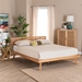 Baxton Studio Joaquin Modern Japandi Rustic Brown Finished Wood Full Size Platform Bed - BSOSW8523-Rustic Brown-Full
