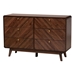 Baxton Studio Markell Mid-Century Modern Transitional Walnut Brown Finished Wood 6-Drawer Dresser