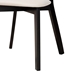Baxton Studio Dannell Mid-Century Modern Cream Fabric and Black Finished Wood 2-Piece Dining Chair Set - BSOCS003C-Black/Cream-DC-2PK