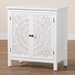 Baxton Studio Yelena Classic and Traditional White Finished Wood 2-Door Storage Cabinet - BSOJY23A004-Wooden-Storage Cabinet