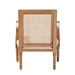 bali & pari Garridan Traditional French Beige Fabric and Honey Oak Finished Wood Accent Chair - BSOSEA672-Light wood-NAT01/White-F00