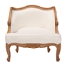 bali & pari Sylvestra Traditional French Beige Fabric and Honey Oak Finished Wood Low Seat Accent Chair - BSOSEA670-Light ton wood-NAT01/White-F00