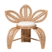 bali & pari Gresham Modern Bohemian Natural Rattan Leaf Accent Chair - BSOLeave-Natural-AC
