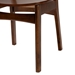 Baxton Studio Tafari Mid-Century Modern Walnut Brown Finished Wood and Rattan 2-Piece Dining Chair Set - BSORH254C-Walnut Rattan/Walnut Bent Seat-DC-2PK