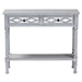 Baxton Studio Gellert Classic and Traditional Grey Finished Wood 2-Drawer Console Table - BSOJY23A093-Grey-Console Table