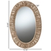 bali & pari Elwyn Modern Bohemian Metal and Natural Brown Seagrass Accent Wall Mirror - BSOF232-FT27-Seagrass-Mirror