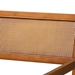 Baxton Studio Emilia Modern Japandi Beige Fabric and Walnut Brown Finished Wood 2-Piece Arm Chair Set with Woven Rattan - BSOBBT5467.11-Walnut Rattan/Beige-CC