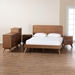 Baxton Studio Demeter Mid-Century Modern Walnut Brown Finished Wood King Size 5-Piece Bedroom Set - BSODemeter-Ash Walnut-King 5PC Bedroom Set