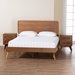 Baxton Studio Demeter Mid-Century Modern Walnut Brown Finished Wood Full Size 3-Piece Bedroom Set - BSODemeter-Ash Walnut-Full 3PC Bedroom Set
