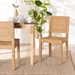 bali & pari Anfield Modern Bohemian Natural Seagrass and Mahogany Wood Dining Chair - BSOAnfield-Mahogany/Seagrass-DC