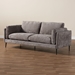 Baxton Studio Holton Modern Grey Fabric Sofa - BSOSF420-Grey-Sofa