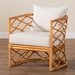 bali & pari Acelynn Bohemian Light Honey Rattan Arm Chair - BSOModel 3-Light Honey Rattan-CC