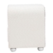 Baxton Studio Bonilla Modern White Teddy-Bear Fabric and Rubberwood 2-Drawer Nightstand - BSOBBT3220.11-White-NS