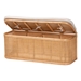 bali & pari Ishana Bohemian Natural Rattan Storage Bench - BSOWS075/Open Square-Natural Rattan-Bench