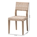 bali & pari Barossa Bohemian Grey Kubu Rattan and Mahogany Wood Dining Chair - BSOMD-36065/Lutop-Grey Natural-DC