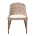 bali & pari Lara Bohemian Grey Kubu Rattan and Mahogany Wood Dining Chair - BSOMD-39209-Kubu Grey/Natural Rattan-DC