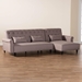 Baxton Studio Chesterfield Retro-Modern Clay Fabric Upholstered Convertible Sleeper Sofa - BSOChesterfield-Clay-RFC