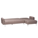 Baxton Studio Lanoma Contemporary Clay Fabric Upholstered Convertible Sleeper Sofa - BSOLanoma-Clay-RFC