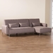 Baxton Studio Lanoma Contemporary Clay Fabric Upholstered Convertible Sleeper Sofa - BSOLanoma-Clay-RFC