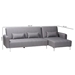 Baxton Studio Lanoma Contemporary Slate Grey Fabric Upholstered Convertible Sleeper Sofa - BSOLanoma-Slate Grey-RFC
