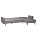 Baxton Studio Claire Contemporary Slate Fabric Upholstered Convertible Sleeper Sofa - BSOClaire-Slate Grey-RFC