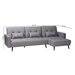 Baxton Studio Claire Contemporary Slate Fabric Upholstered Convertible Sleeper Sofa - BSOClaire-Slate Grey-RFC