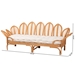 bali & pari Loften Bohemian Light Honey Rattan Daybed - BSOLeaves-Natural Rattan-Daybed with Cushion