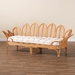 bali & pari Loften Bohemian Light Honey Rattan Daybed - BSOLeaves-Natural Rattan-Daybed with Cushion