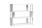 Baxton Studio Barnes White Three-Shelf Modern Bookcase - BSOFP-3D-White