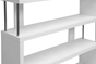 Baxton Studio Barnes White Three-Shelf Modern Bookcase - BSOFP-3D-White