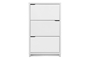Baxton Studio Simms White Modern Shoe Cabinet - BSOFP-3OUSH-WHITE