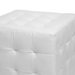 Baxton Studio Siskal White Modern Cube Ottoman (Set of 2) - BSOBH-5589-WHITE-OTTO