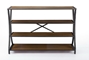 Baxton Studio Lancashire Brown Wood & Metal Console Table - BSOYLX-0004-AT